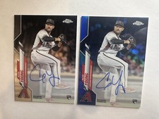 Alex Young 2020 Topps Chrome Rookie Autograph Blue Refractor /150 + Base RC Auto