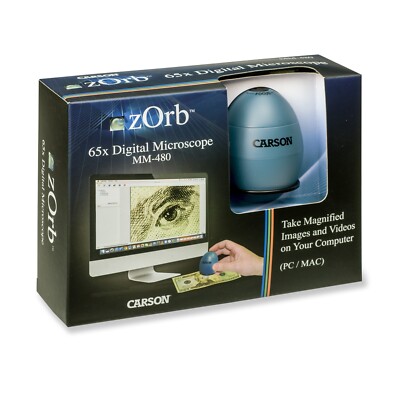 Carson Zorb 65X Digital Microscope MM480 with integrated Camera and Video captur
