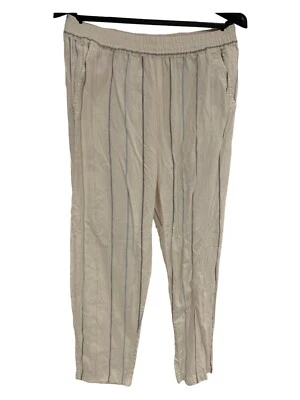 C & C California 100% Linen White Red Stripe Pants Size Medium - Image 1 of 4