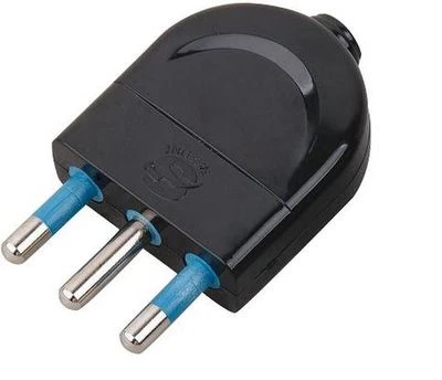 SPINA 16A MASCHIO PASSO GRANDE PER CAVO ELETTRICO NERA