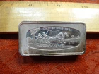 Christmas 1971 Franklin Mint 2.32 Ounce Solid Sterling Silver Bar - 1000 Grains