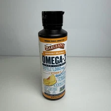 Barleans Omega-3 from Fish Oil Mango Peach Smoothie, Dairy free, Sugar Free,