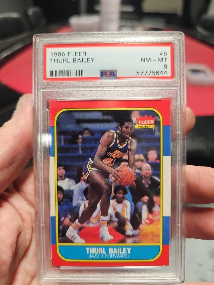  1986 Fleer # 6 Thurl Bailey PSA 8 🔥 - Image 2 of 2