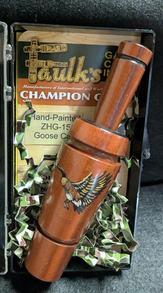 Faulk's Game Call Vintage Set #51 Hand -painted ZHG-15 Goose Call - Image 2 of 2