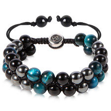 Triple Protection Bracelet - for Protect & Balance - Energy 5.91 inches, Blue