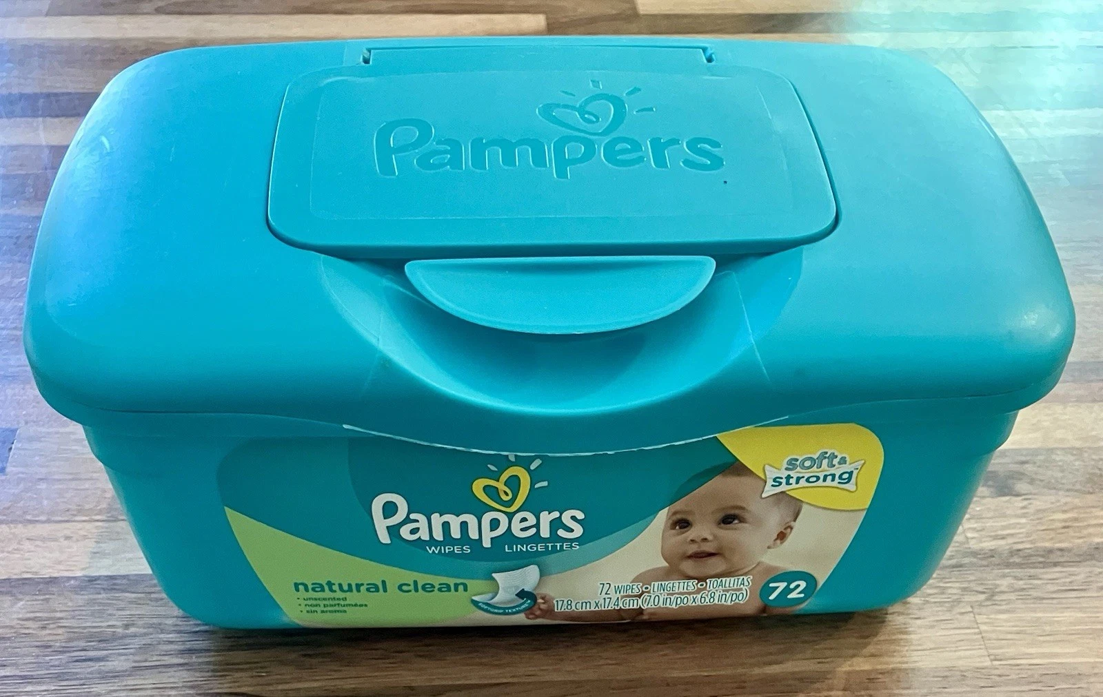 Vintage Pampers Baby Wipes Dispenser Empty Pop Up Plastic Container