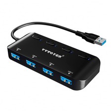 USB 3.0 Hub Splitter 4Port Extender Laptop Multi Expander Adapter Switches