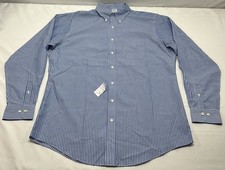 NWT Brooks Brothers Regent 1818 Blue Striped Button Down Size 18 36/37 Cotton
