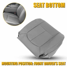 For 11-16 Ford F250 F350 F450 F550 Work Truck Gray Vinyl Left Bottom Seat Cover
