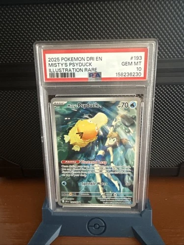Misty's Psyduck Holo Illustration Rare Card 193/182 Sv10: Destined Rivals PSA10
