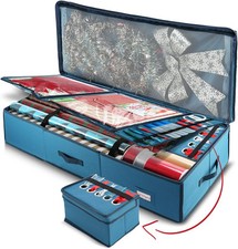 Wrapping Paper Storage Organizer Container - Christmas Wrapping Paper Rolls Stor