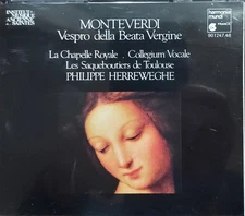 Monteverdi: Vespro della Beata Vergine - Herreweghe 2 CD Set Blessed Virgin Mary