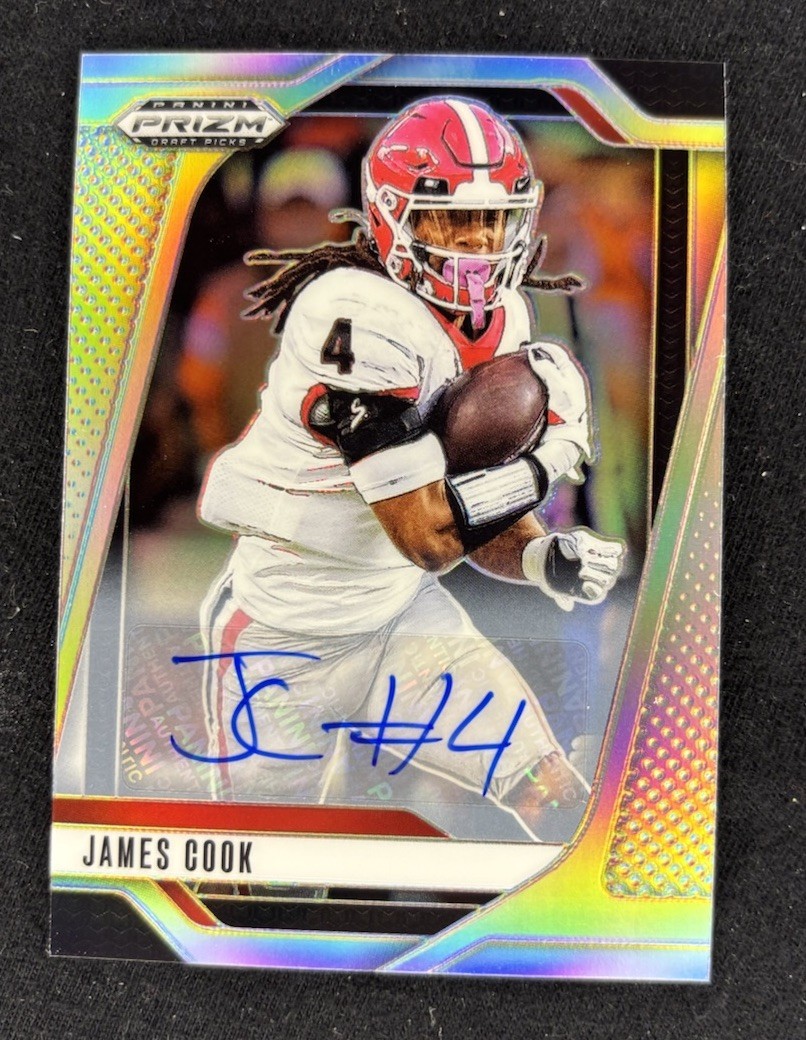 2025 Panini Prizm Draft Picks - James Cook #175 Silver Prizm Auto
