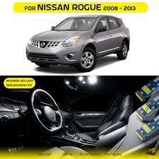 9x For 2008 - 2013 Nissan Rogue Interior LED Lights Bulb Package Kit ULTRA WHITE