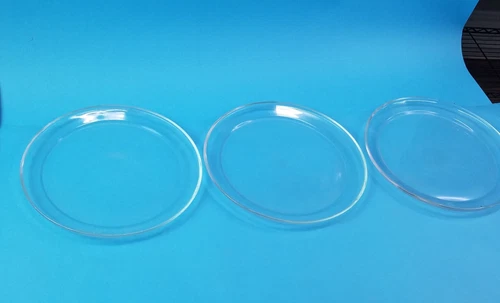 Lot of 3 Vintage PYREX 212 Clear Glass 12” Pizza Pan Baking Dish Serving Platter