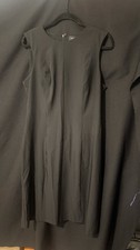 Banana Republic Sheath Dress Black Sleeveless Round Neck Size 12