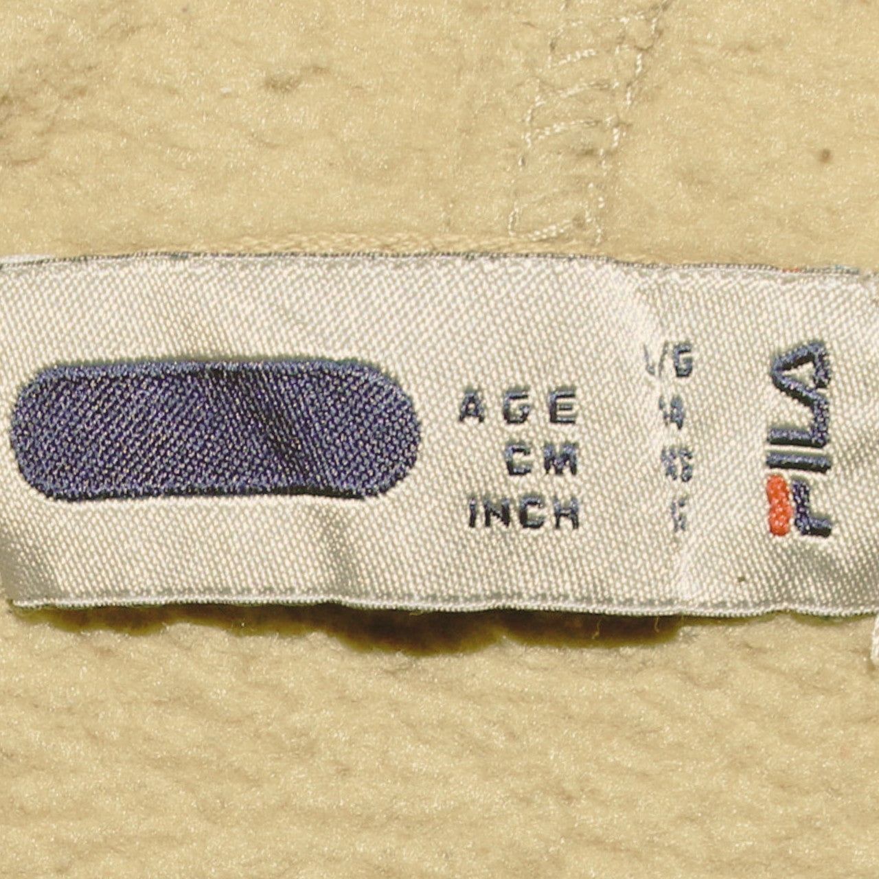 Felpa con cappuccio vintage FILA BEIGE DONNA L