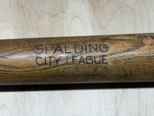 1908-1916 Spalding City League Baseball Bat Ultra Rare 32” Boys Model