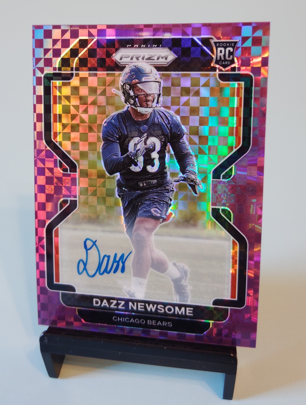 Dazz Newsome Panini Prizm #427 Autograph-Purple Power