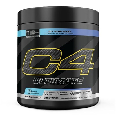 Ultimate Pre Workout ICY Blue Razz - Sugar Preworkout Energy for Men & - 300m...