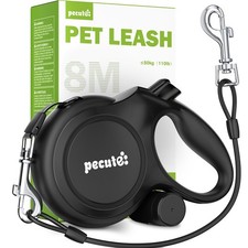26ft Retractable Dog Leash w/ Chew Proof Extender, Heavy Duty for Med-Lg Dogs