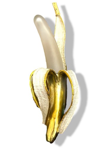 Seletti Phooey Banana Wall Lamp, Gold BRAND NEW £184.00 RRP (have x2) Worth It - Afbeelding 1 van 24