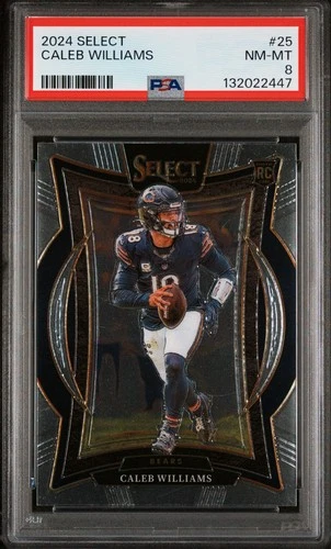 2024 Select #25 Caleb Williams Rookie RC PSA 8 NM-Mint Chicago Bears