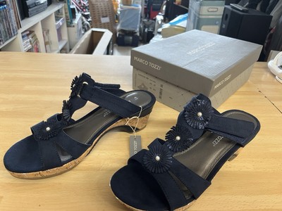 Marco Tozzi Schuhe Sandalen Damen Gr.39 Navy Comb Nr.95
