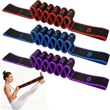 Confezione 3 Fasce di Resistenza Fitness 8 Sezioni Fascia Elastica Numerata