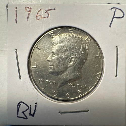 1965-P Kennedy Half Dollar 40% Silver AU/BU Uncirculated Nice US Mint Coin