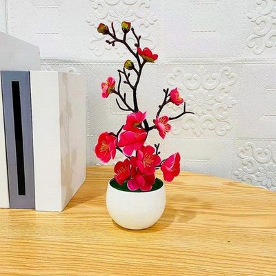 30CM Realistic Flower Tree Potted Flower Artificial Plant Not Need Watering