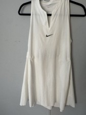 Nike Dri-FIT White Tennis Dress Women's Regular Fit Size M Medium Athletic