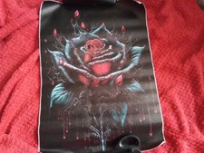 Rose Print On Plastic Canvas. NEW
