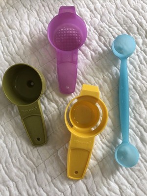 Vintage TUPPERWARE Strainer, Funnel, Egg Separator & Melon Baller Misc Colors #2