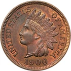 1900 Indian Head Cent 1C, Uncirculated BU, Red & Brown RB