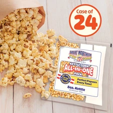8oz Kettle Corn Popcorn Machine Popcorn Packets 24-Pack All in One Popcorn Packs