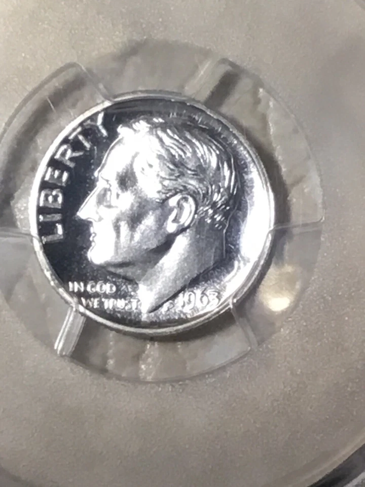 PCGS PR68 FDR 1963 10 CENT  *2 SILVER COIN 1971  10C PCGS MS64  & 1/4 Pound  Lot - Image 4 of 4