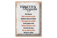 Blechschild Spruch Toilletten Regeln Darf Gesungen 30X40 Cm Schild Tin Sign