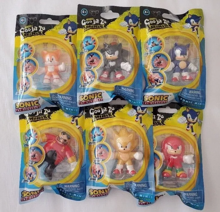 Sonic the Hedgehog 2.5 lot of 5 Classic Sonic Eggman Tails Super Sonic Mighty 192995414358