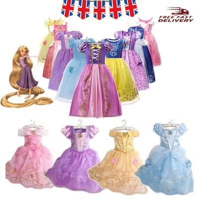 Girls Princess Cinderella Costume Fancy 
