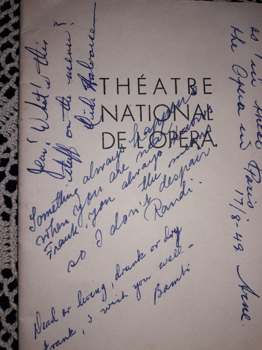 Theatre National De L' Opera Paris Program, Playbill, Paris