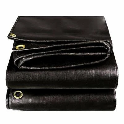 BLACK PREMIUM 14 MIL REINFORCED EXTREME HEAVY DUTY POLY TARP (CHOOSE YOUR SIZE) - Image 1 of 2