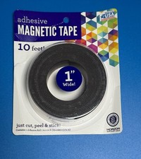 3-Pack 1" x 10 ft Adhesive Magnetic Tape Roll Peel Stick Horizon Group USA