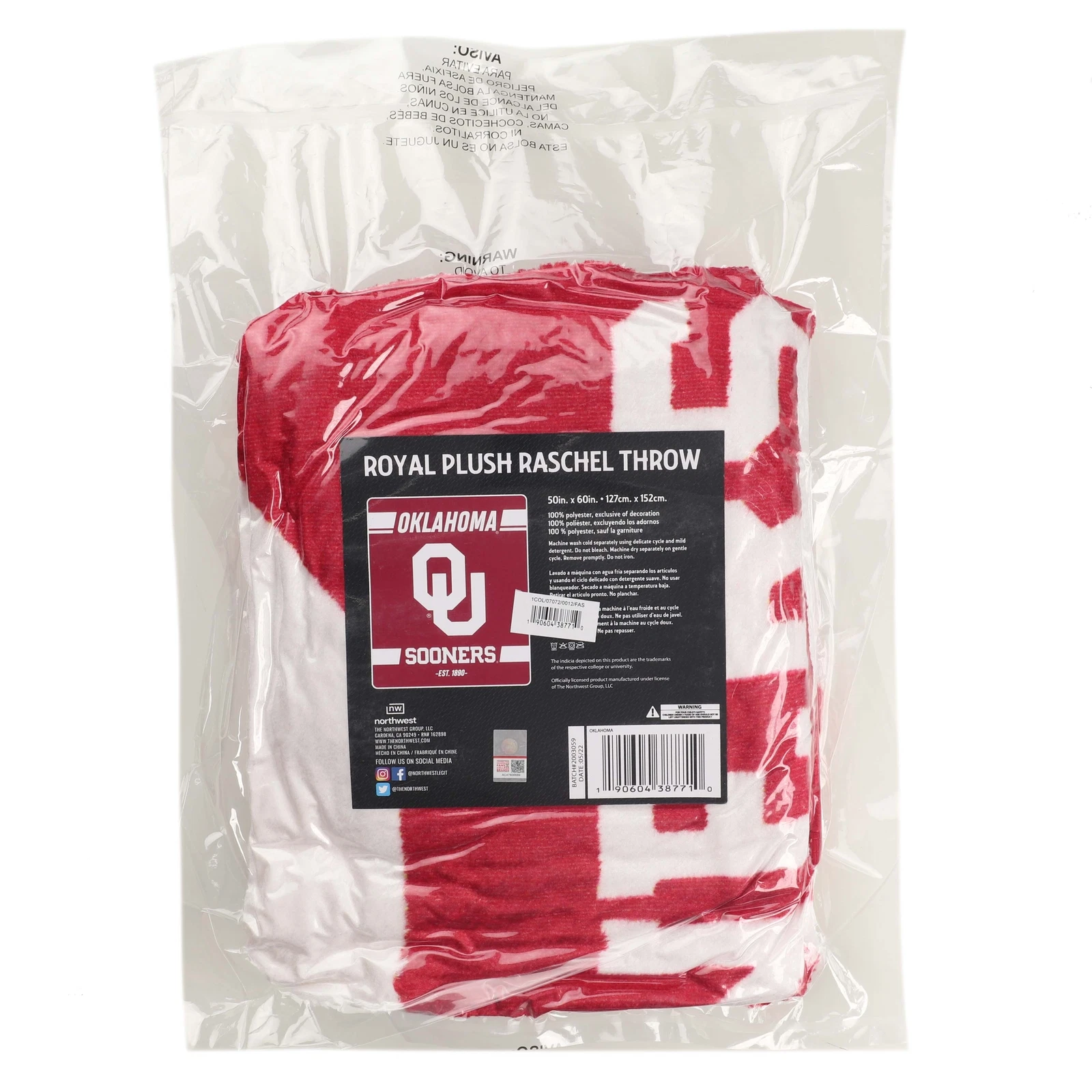 Oklahoma Sooners Legion Raschel Throw, Christmas Gift
