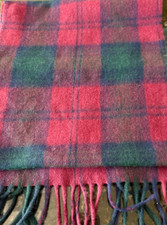 Vintage Highland Home Industries Plaid Wool Scarf 100 Lambswool Scotland