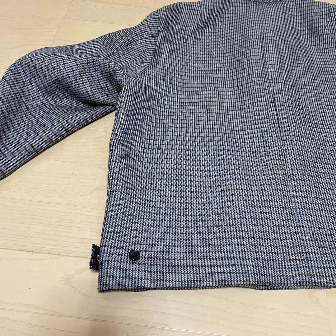 AURALEE DOUBLE FACE CHECK ZIP UP BLOUSON Men's Wool Jacket AURALEE DOUBLE FACE CHECK ZIP UP BLOUSON Men's Wool Jacket