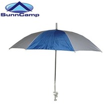 SunnCamp Blue Clamp on Parasol with UPF + 35  Suitable for prams Camping Chairs