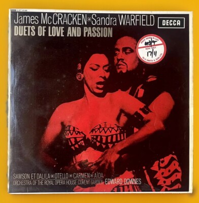 DUETS of LOVE & PASSION Opera Vinyl LP Verdi Bizet Rare 1964 Decca 12  LXT6144