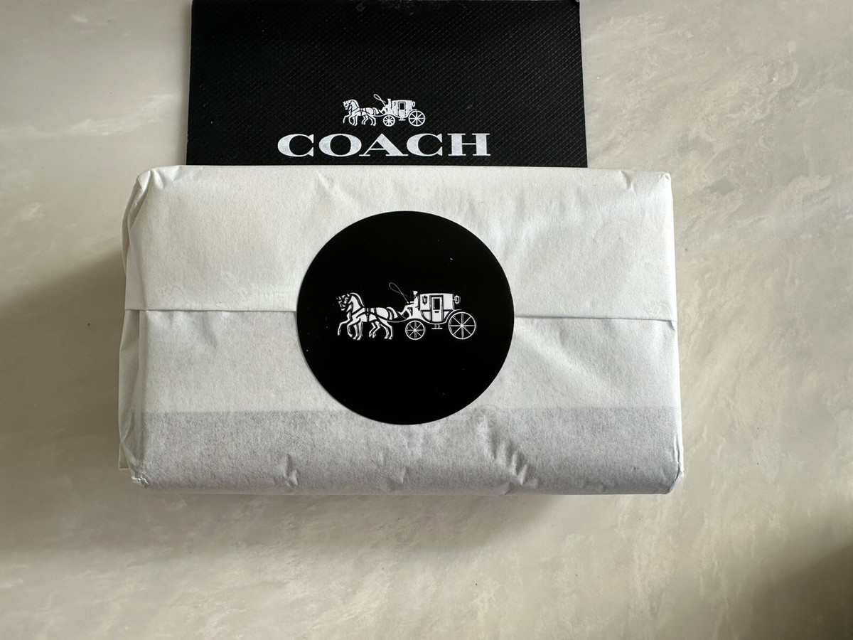 NWT COACH REXY BLACK LEATHER ZIP AROUND CARD CASE CZ118 | eBay