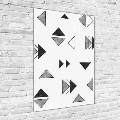 Wand-Bild Kunstdruck aus Acryl-Glas Hochformat 70x100 Dreiecke